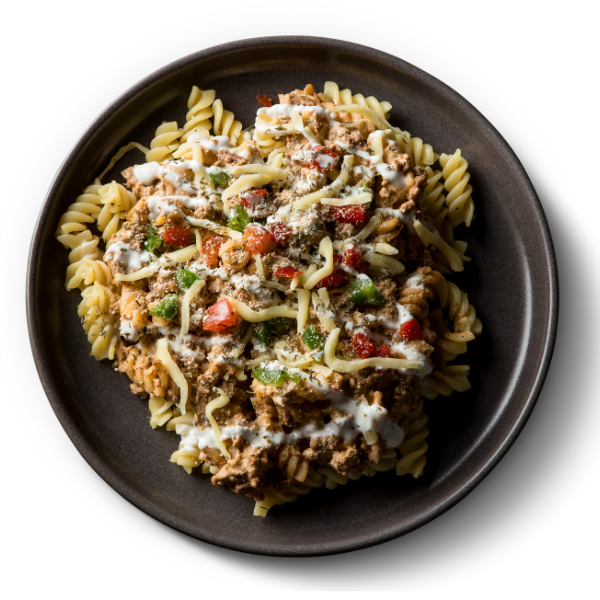 Low-Calorie High-Protein Pizza PastaIndulge in the perfect fusion of Italian favorites with our Low-Calorie High-Protein Pizza Pasta, meticulously crafted to satisfy your cravings while supporting your health goals.