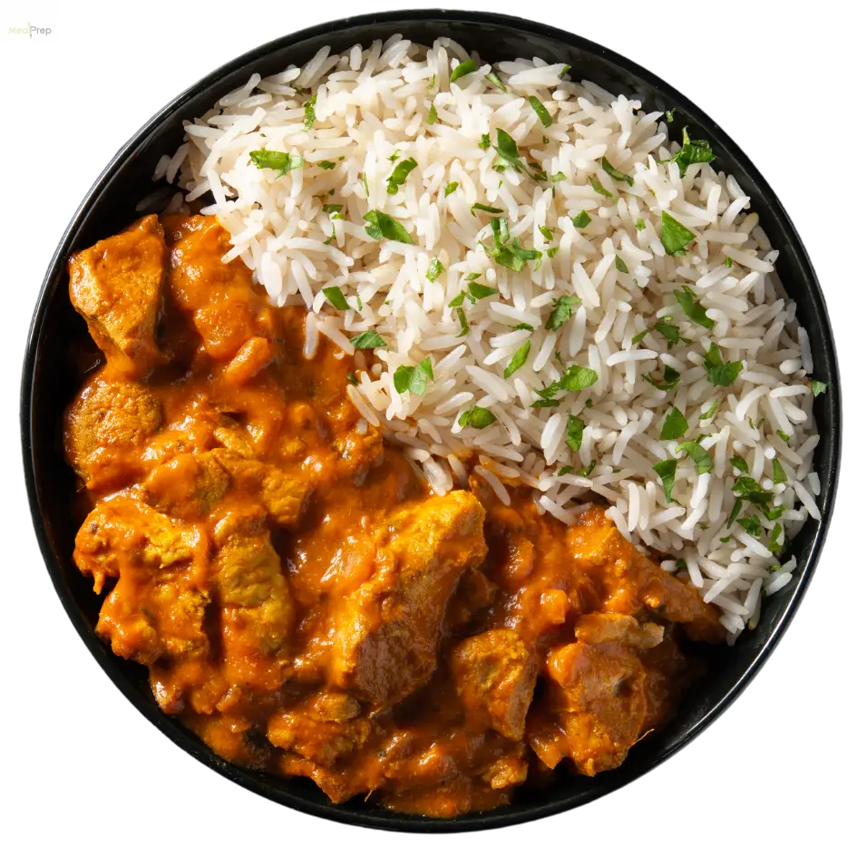 MealPrep.nz Butter Chicken meal with basmati rice