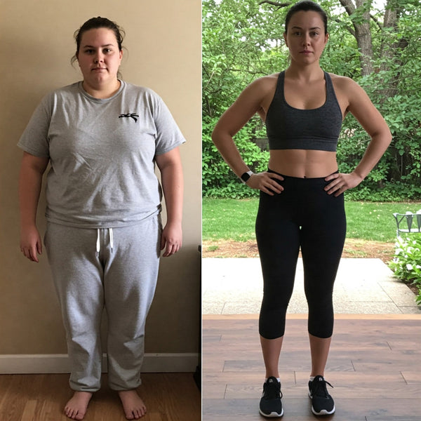 Sera before and after losing 28kg with MealPrep.nz meal delivery
