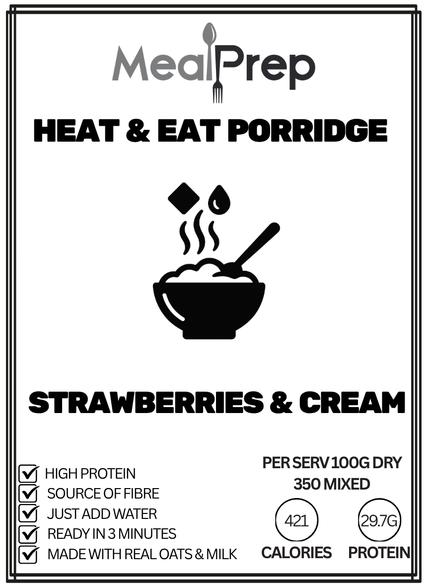 Heat & Eat Porridge – Strawberries & Cream