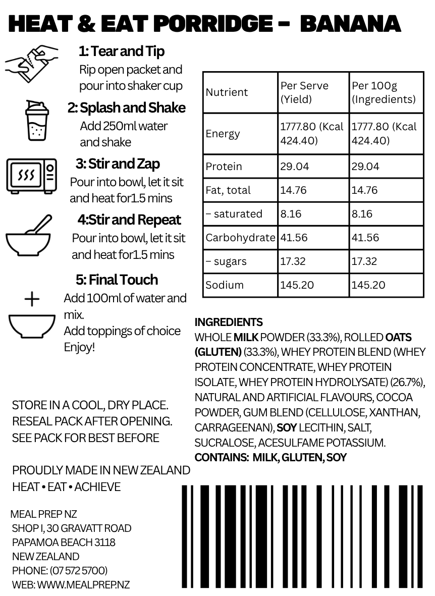 Heat & Eat Porridge –  Banana