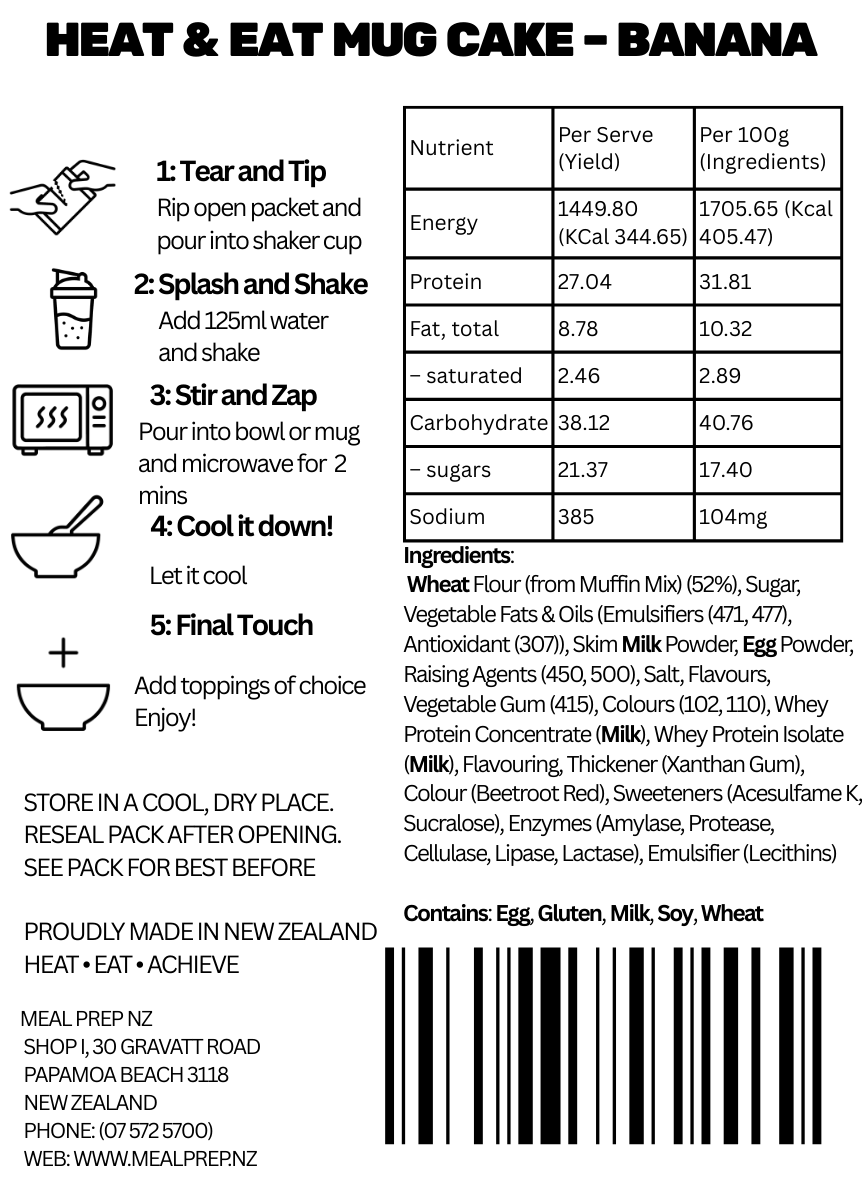 Heat & Eat Protein Mug Cake Banana