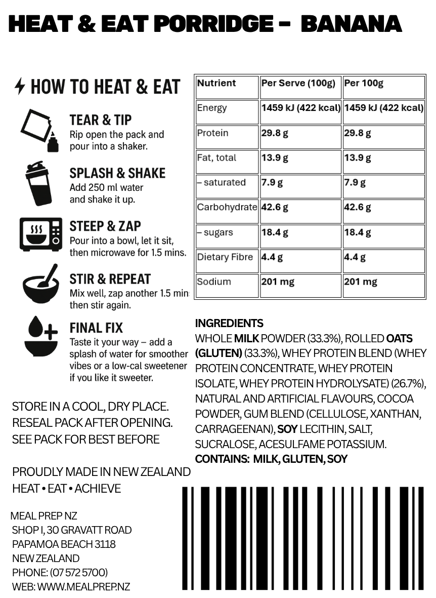 Heat & Eat Porridge –  Banana