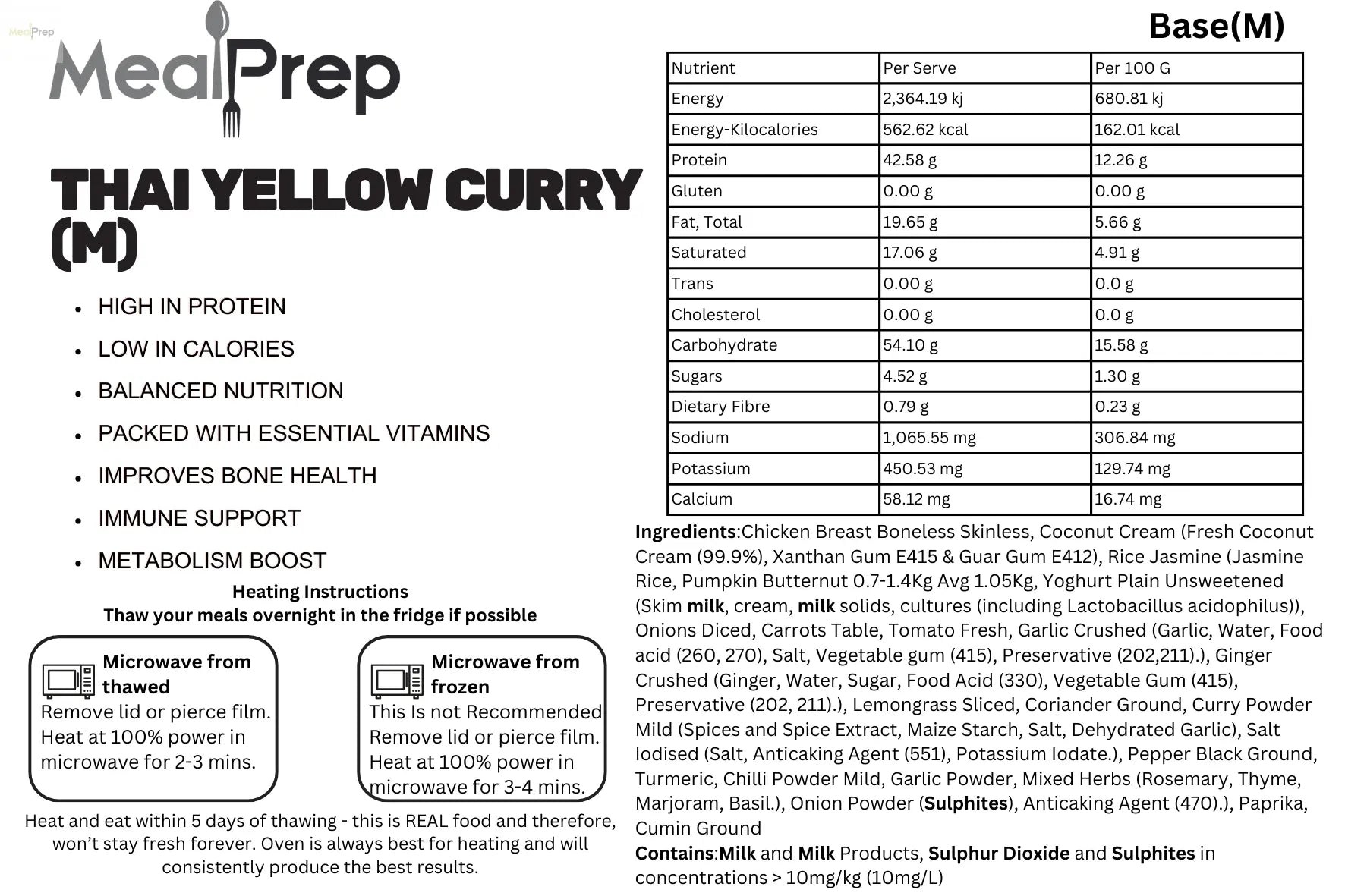 Thai Yellow Curry Meal Prep