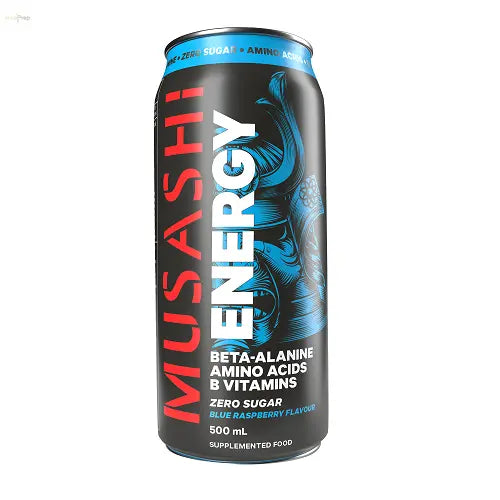 Musashi Energy Drink Blue Raspberry 500ml Meal Prep