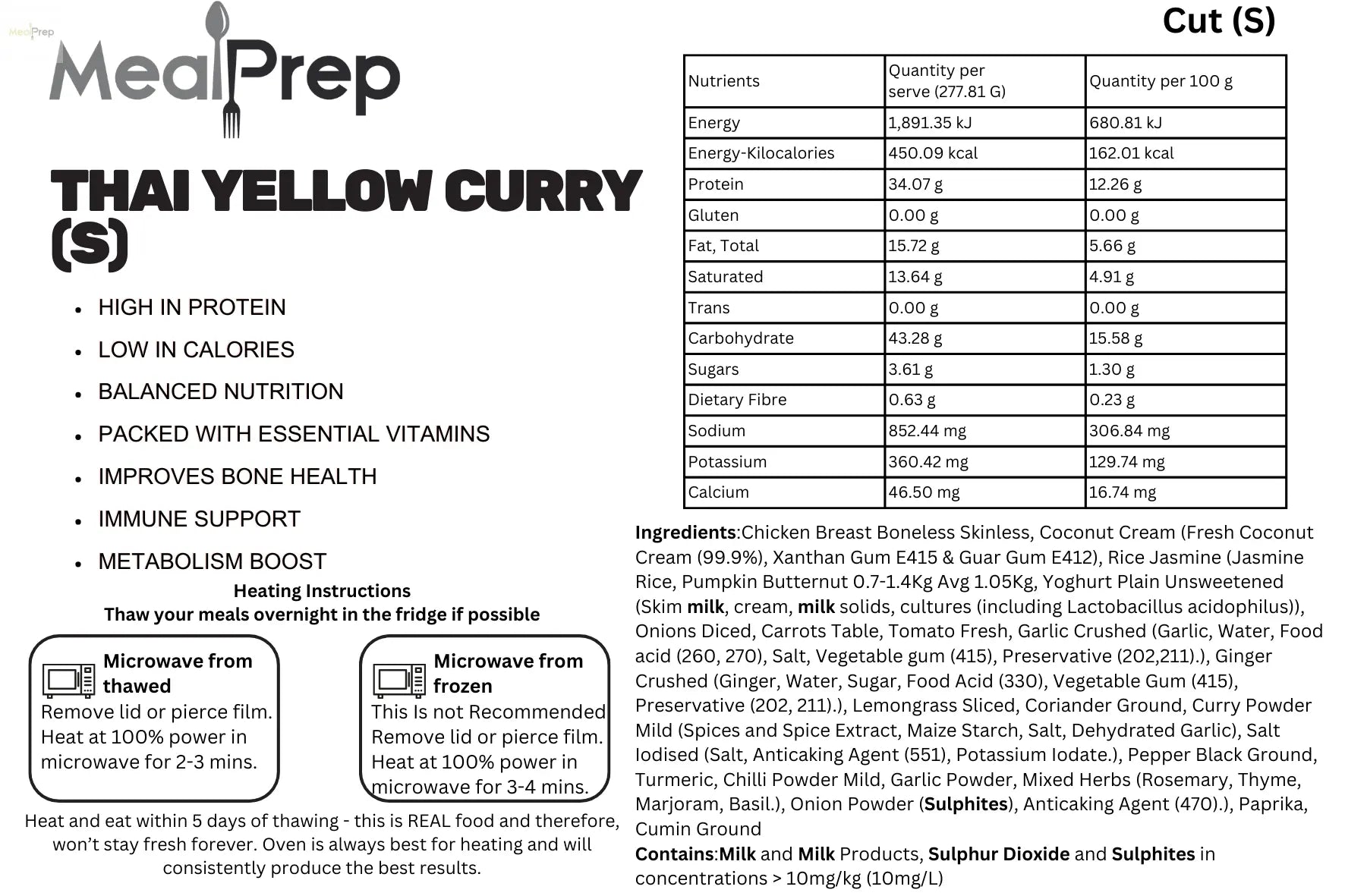 Thai Yellow Curry Meal Prep