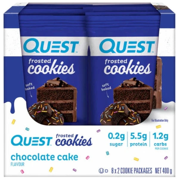 QUEST FROSTED COOKIE CHOC CAKE 8X50G
