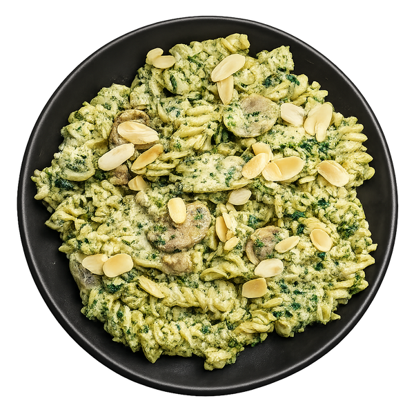 Creamy Pesto Pasta – high protein ready-made meal, snap-frozen and delivered NZ wide by MealPrep.nz