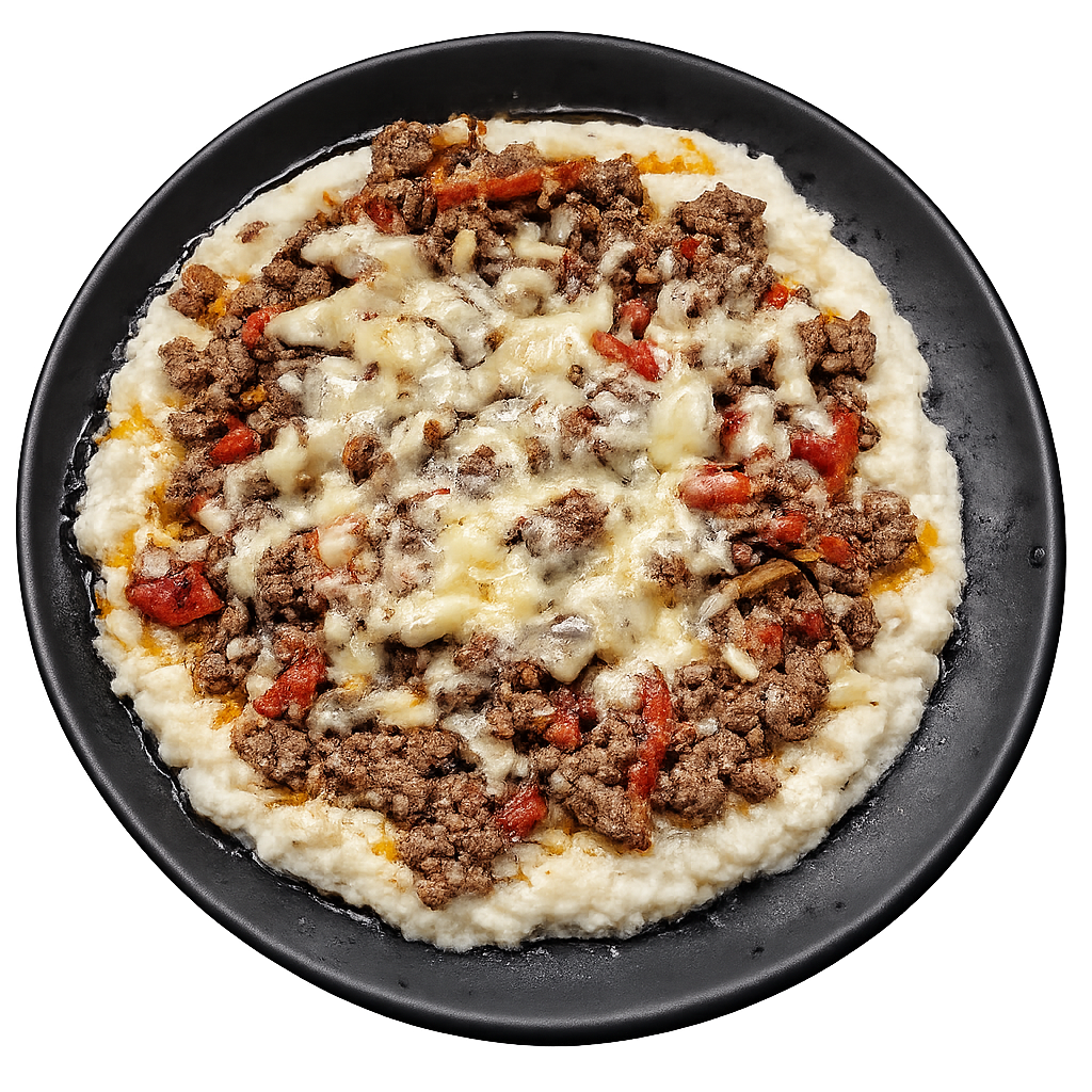 Philly Cheese Beef on Cauli Mash - Low Carb