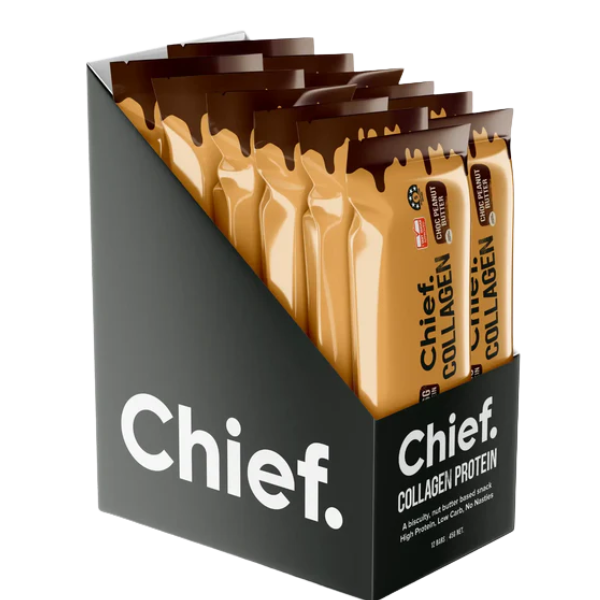 Chief Collagen Protein Bar Choc Peanut – high protein ready-made meal, snap-frozen and delivered NZ wide by MealPrep.nz