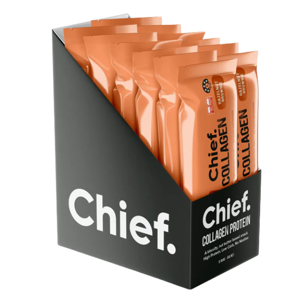 Chief Collagen Protein Bar Hazelnut Brownie – high protein ready-made meal, snap-frozen and delivered NZ wide by MealPrep.nz