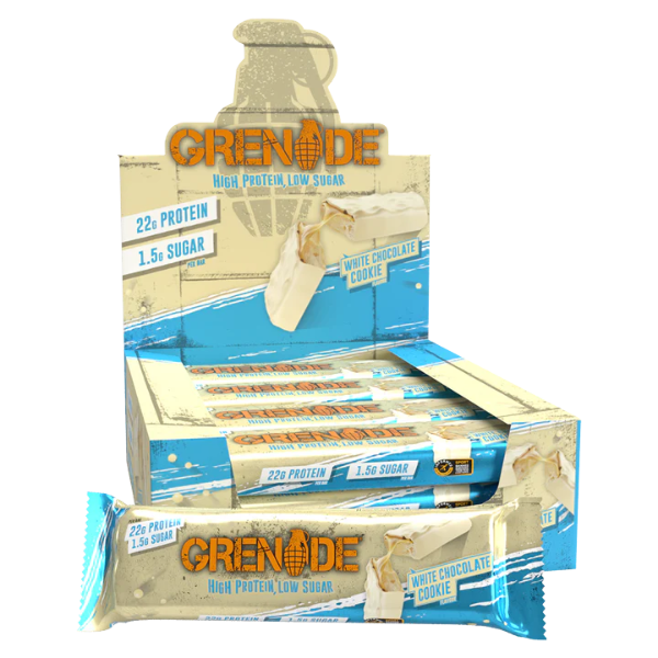 GRENADE White Choc PROTEIN BAR 36G – high protein ready-made meal, snap-frozen and delivered NZ wide by MealPrep.nz