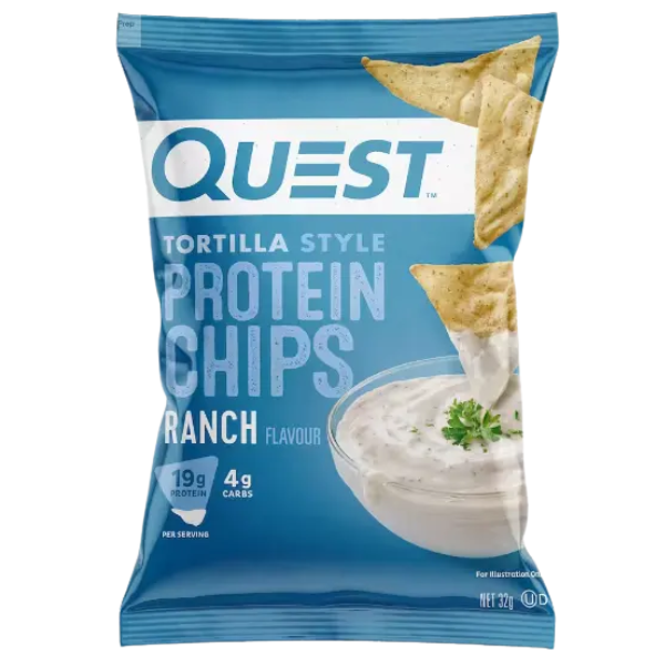 Quest - Ranch Protein Chips - Clearance – high protein ready-made meal, snap-frozen and delivered NZ wide by MealPrep.nz