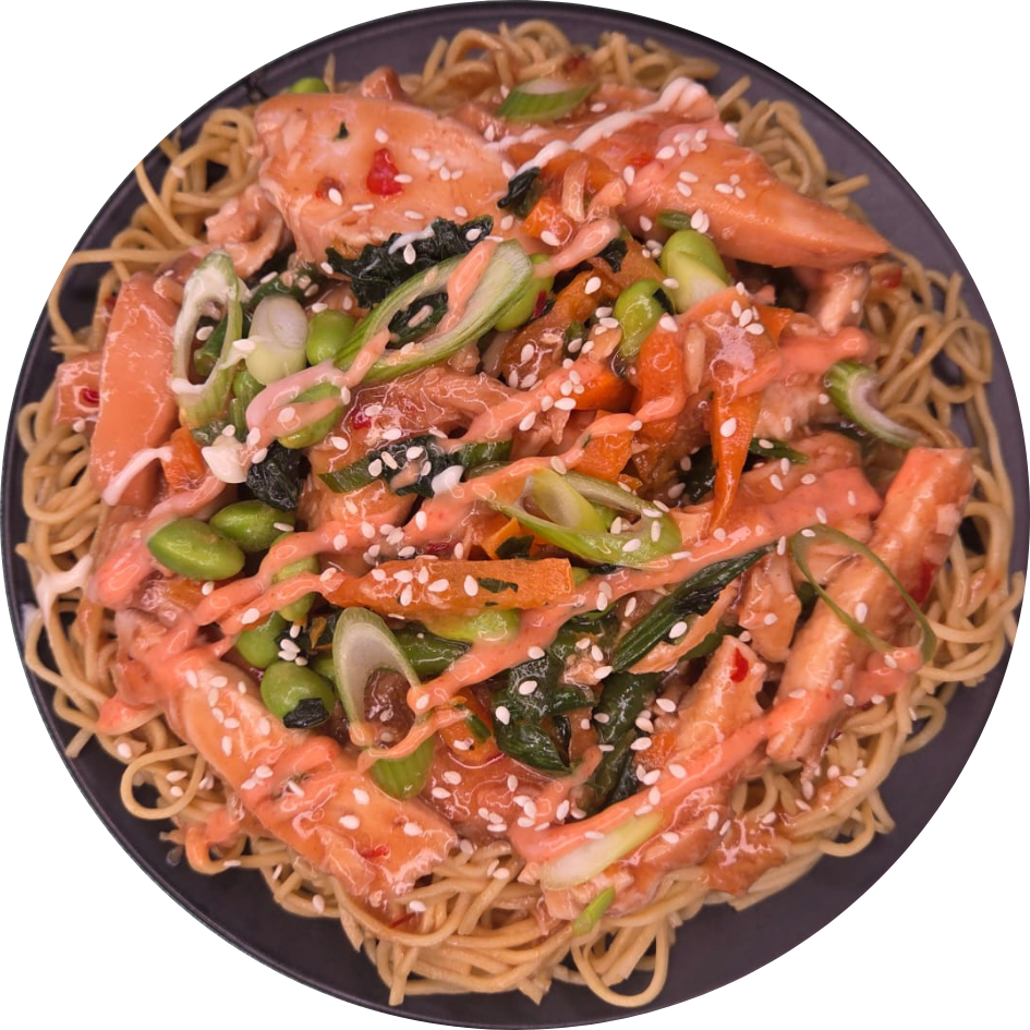 Chinese Char Siu Chicken & Noodles