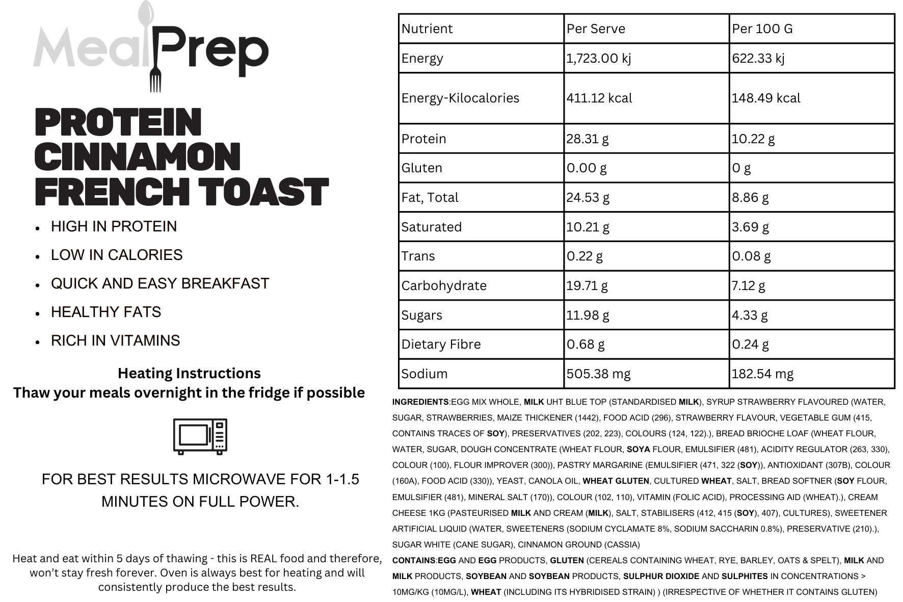 French Toast with Cream Cheese Sauce