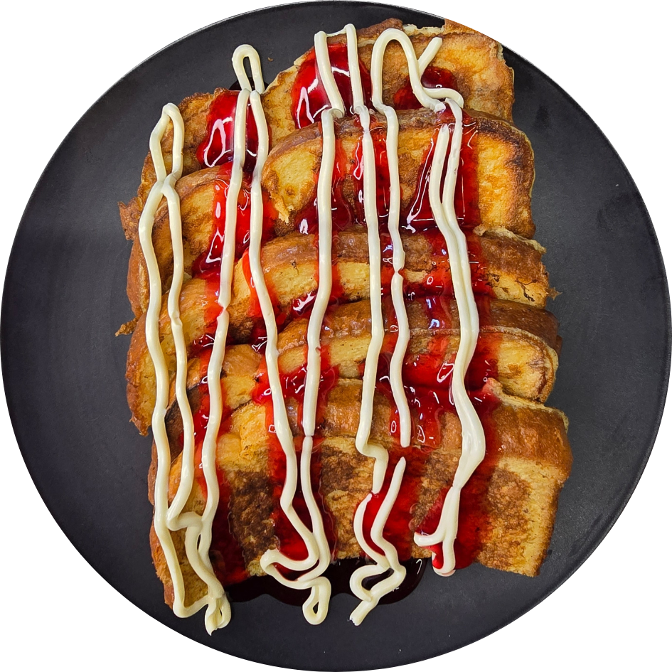 French Toast with Cream Cheese Sauce