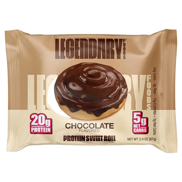 Legendary Foods Protein Sweet Roll Chocolate 67G – high protein ready-made meal, snap-frozen and delivered NZ wide by MealPrep.nz