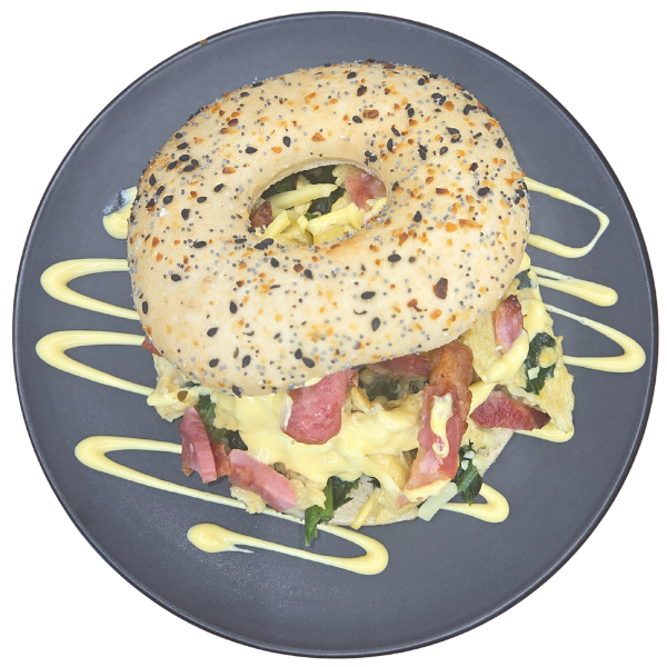 Eggs Benedict bagel