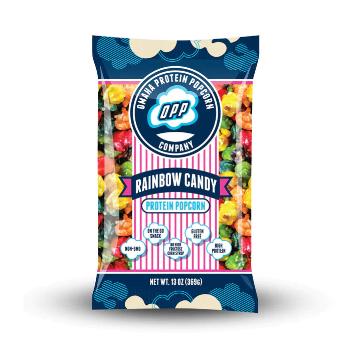 Omaha Protein Popcorn Rainbow Candy Large Bag