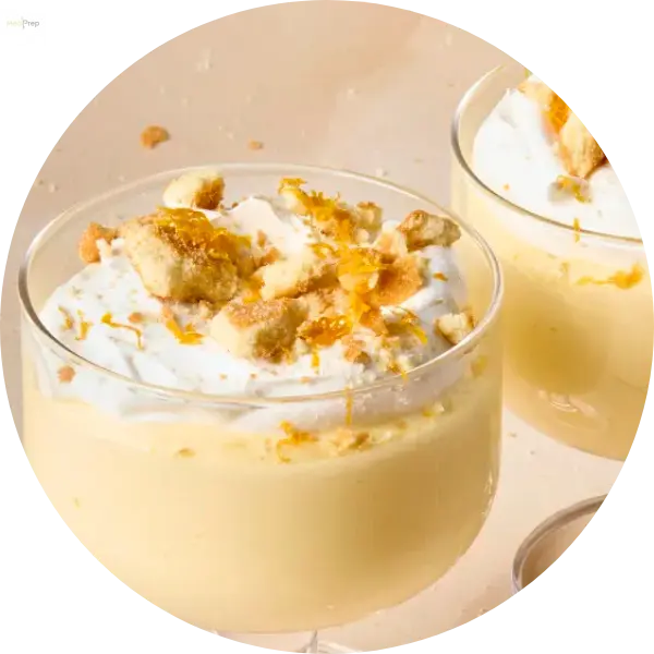 Lean Orange Mousse With Granola low calorie dessert Meal Prep