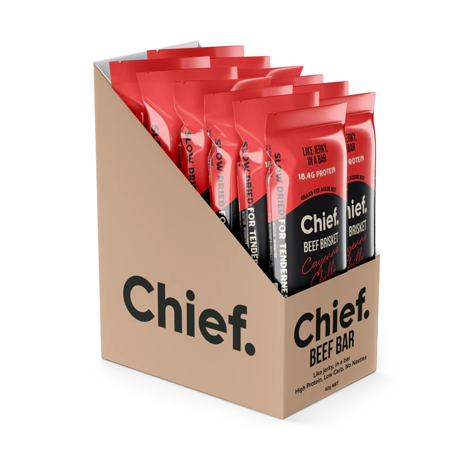 Chief Organic Beef Bar Cayenne Chilli 40G