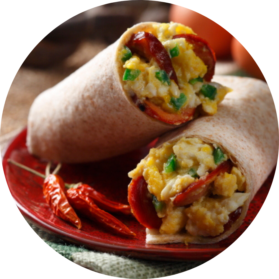 Spanish Chorizo Breakfast Wrap
