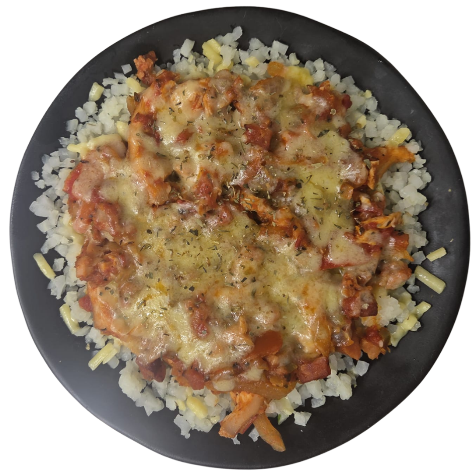 Low Carb Keto Pizza Bowl Meat lovers