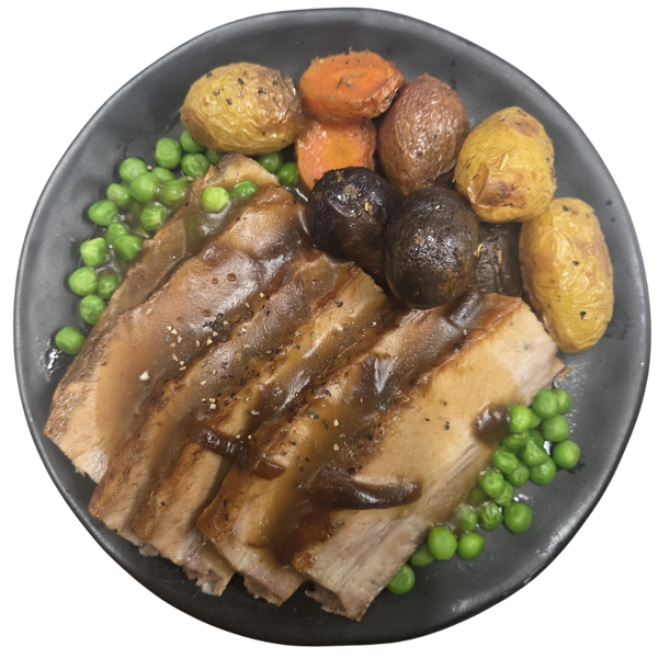 Slow Roast Pork Belly & Piccolo Potatoes  - Gourmet – high protein ready-made meal, snap-frozen and delivered NZ wide by MealPrep.nz