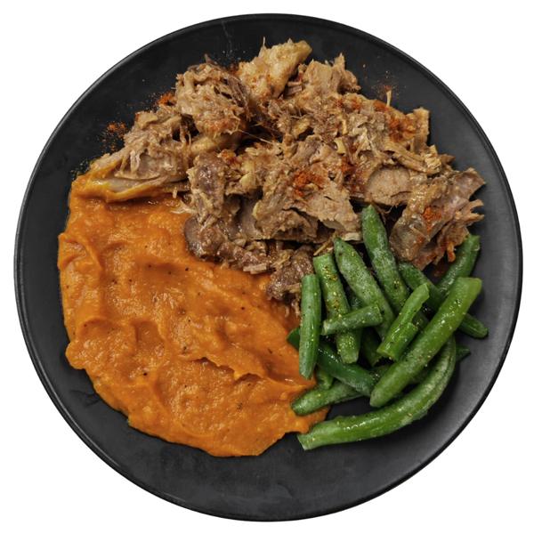 Slow Cooked Pork & Pumpkin Mash - Low Carb – high protein ready-made meal, snap-frozen and delivered NZ wide by MealPrep.nz
