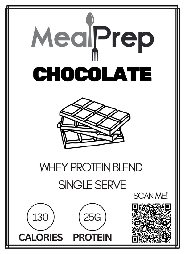 Basic Supplements Whey Protein Chocolate Single Serve – high protein ready-made meal, snap-frozen and delivered NZ wide by MealPrep.nz