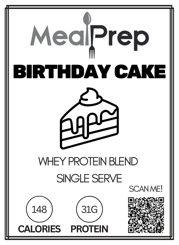 Grenade Whey Protein Birthday Cake Single Serve – high protein ready-made meal, snap-frozen and delivered NZ wide by MealPrep.nz