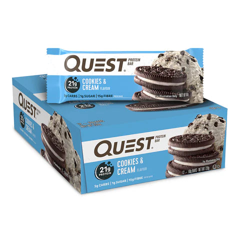 QUEST PROTEIN BAR COOKIES AND CREAM 12X60G