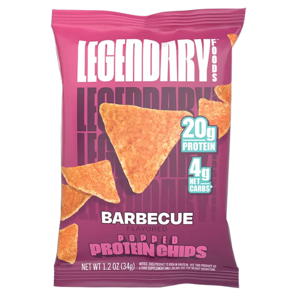Legendary Foods Protein Pop Chips BBQ 34G – high protein ready-made meal, snap-frozen and delivered NZ wide by MealPrep.nz