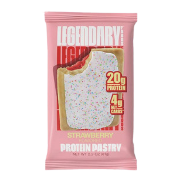 Legendary Foods Protein Pastry Strawberry – high protein ready-made meal, snap-frozen and delivered NZ wide by MealPrep.nz