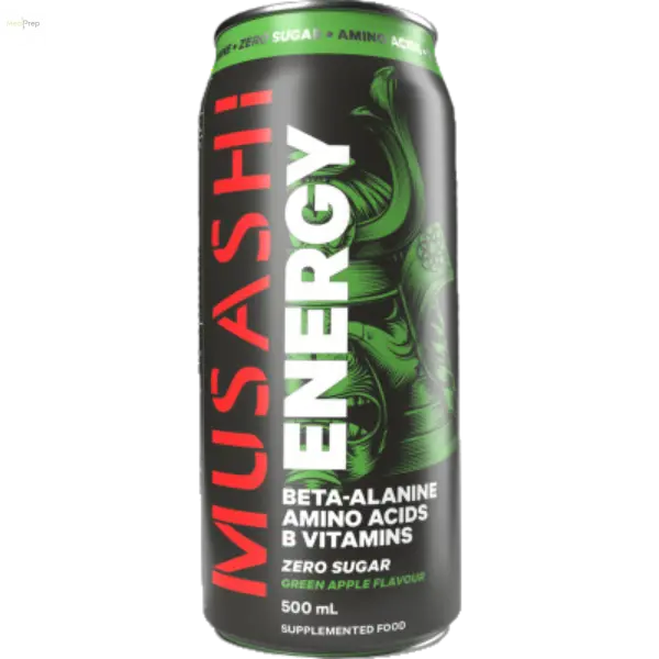 Musashi Energy Drink Green Apple 500ml Meal Prep