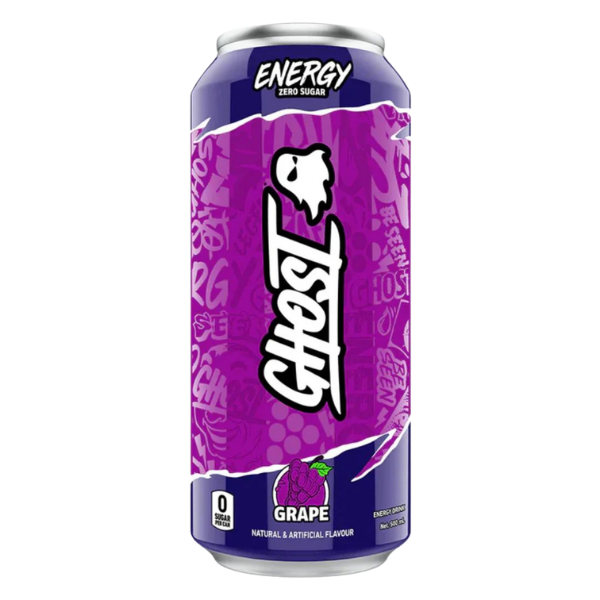Ghost Energy Grape 500ml – high protein ready-made meal, snap-frozen and delivered NZ wide by MealPrep.nz