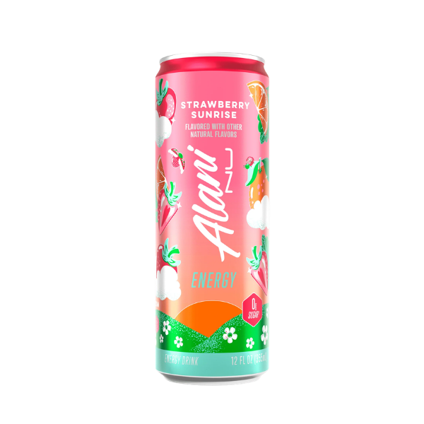 Alani Energy Strawberry Sunrise 355ml – high protein ready-made meal, snap-frozen and delivered NZ wide by MealPrep.nz