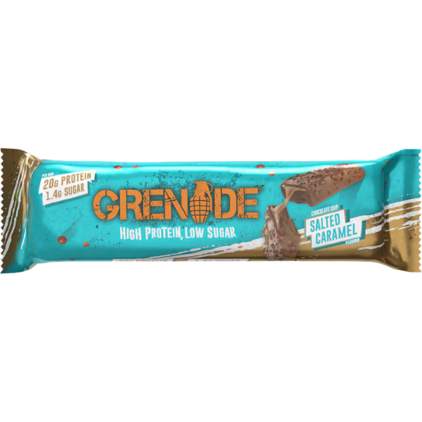 GRENADE PROTEIN BAR Salted Caramel 60g – high protein ready-made meal, snap-frozen and delivered NZ wide by MealPrep.nz