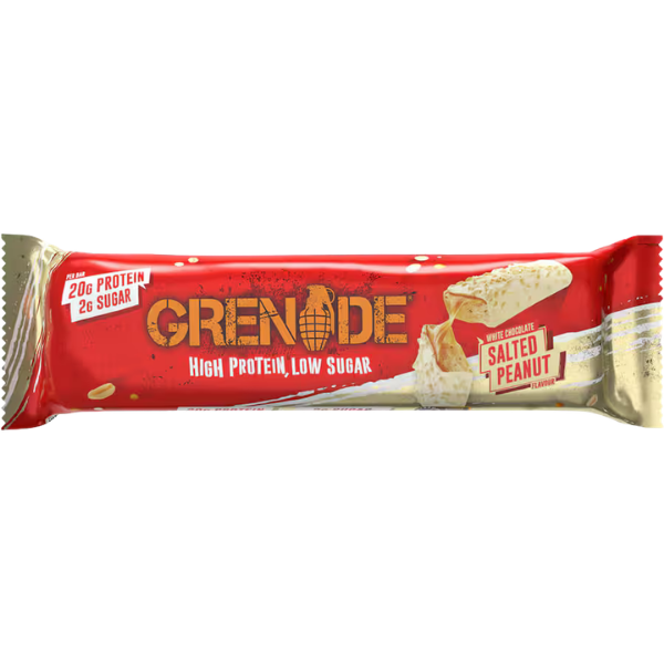 GRENADE PROTEIN BAR Salted Peanut 60g – high protein ready-made meal, snap-frozen and delivered NZ wide by MealPrep.nz