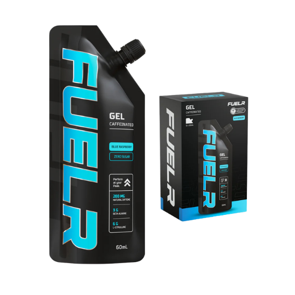 Fuel R Caffeinated Gel Isotonic Blue Raspberry 60ml – high protein ready-made meal, snap-frozen and delivered NZ wide by MealPrep.nz