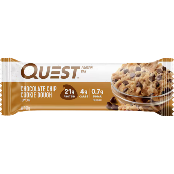 Quest protein bar choc chip cookie dough 60g
