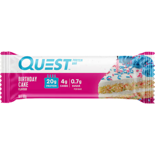 Quest Birthday Cake Protein Bar 60g - Clearance – protein bar or snack, MealPrep.nz NZ