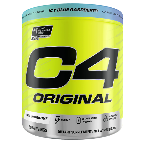 C4 Original Pre Workout Icy Blue Raspberry 30 Serves New Formula