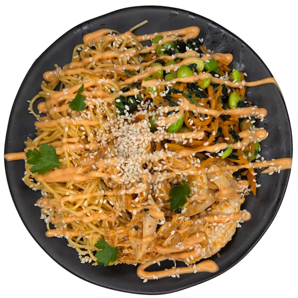 Korean Chicken Noodles With Gochujang