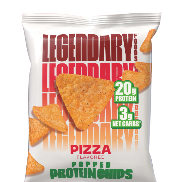 Legendary Foods Protein Pop Chips Pizza 34G – high protein ready-made meal, snap-frozen and delivered NZ wide by MealPrep.nz
