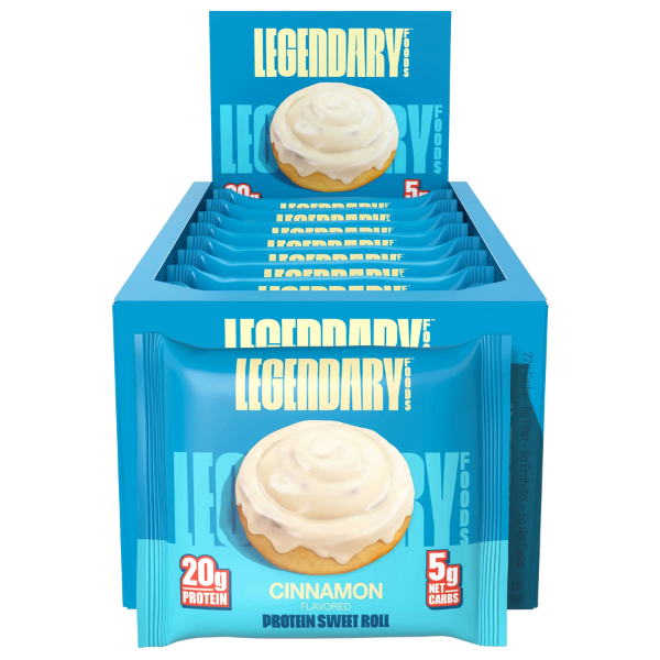 Legendary Foods Protein Sweet Roll Cinnamon 67G – high protein ready-made meal, snap-frozen and delivered NZ wide by MealPrep.nz